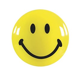 magnetoplan Smiley Face Magnets Diameter 40 mm Pack of 4, Yellow/Black