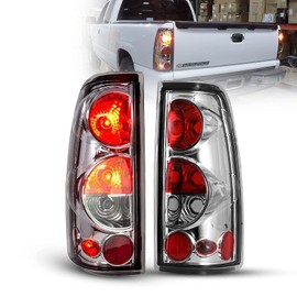 WOLFSTORM Tail Lights for 1999-2006 Chevy Silverado and 1999-2002 GMC Sierra,Not Fit Barn Door and Stepside Models, Chevy Silverado Tail Lamps Assembly Replacement