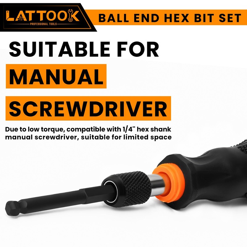 Ball End Hex Head Allen Wrench Drill Bit Set with