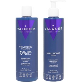 VALQUER Pack Shampoo y Mascarilla Ácido Hialurónico 400 ml + 275 ml