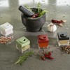 omada Brickstore Line Design Spice Rack with Dispenser Lid and