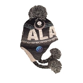 Robin Ruth Alaska Helmet Hat W/Tassle Quality Grey Charcoal