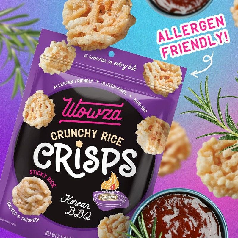 Wowza Korean BBQ - Healthy Snacks, Mini Rice Cakes, Sticky