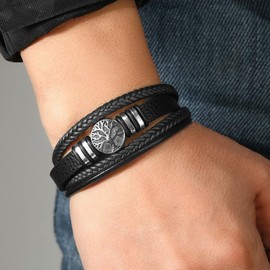 To My Man Bracelet Leather Bracelet Braided Bracelets Gifts for Men Birthday Anniversary Inspirational Gifts for Husband