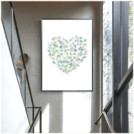 Wanfoou Pack of 3 Premium Posters, Modern Poster Set, Green Plants Picture, Wall Decoration Living Room and Bedroom, Pictures Eucalyptus, Plants, Green, Natural, without Picture Frame (30 x 40 cm)