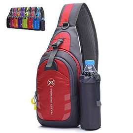 Peicees Chest Crossbody Sling Backpack Bag Travel Bike Gym Daypack for Women Men