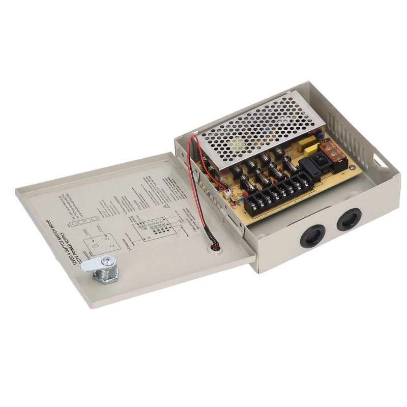 4 Channel 12V CCTV Power Supply 3A Fuse Closed Circuit