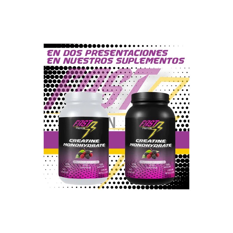 Creatina Monohidratada Fast Protein 1kg 200 Servicios Varios