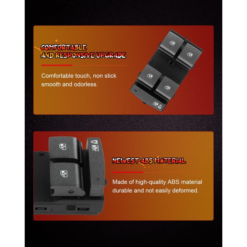 CCIYU Front Left Driver Side Power Window Switch Compatible for