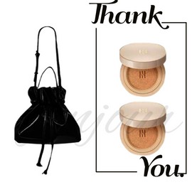 Hera Leather Bokjori Bag + Hera Skin Radiant Glow Cushion 21N1 Mini 5g 2 Piece Set / 헤라 레더 복조리 백+헤라 스킨 래디언트 글로우 쿠션 21N1 미니 5g 2개 구성 세트