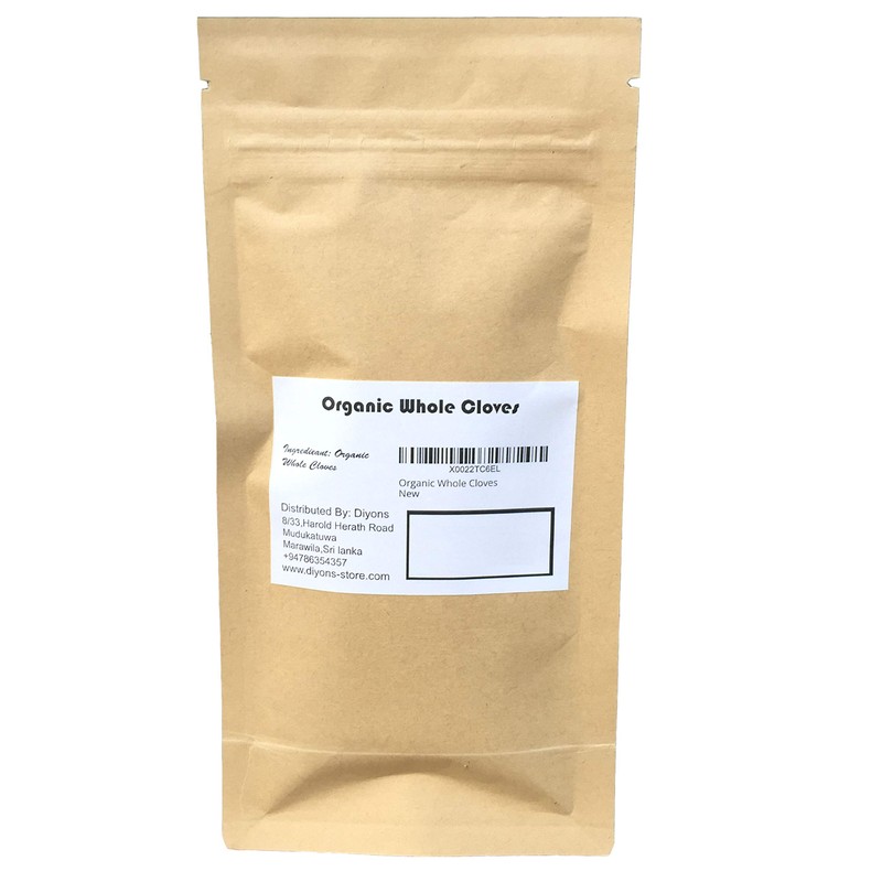 Organic Whole Cloves 1.7 oz, (stand up resealable pouch)