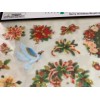 CHRISTMAS STICKER WREATH GLITTER FLOWERS DOVES FLOWERS BIRDS 2-SHTS -
