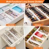 4 Pack Drawer Dividers for Clothes, 2.3" High 13"-21" Adjustable