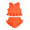 HAPPYMA Baby Swimsuit Toddler Girl Bathing Suit Summer Solid Color