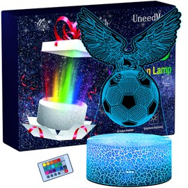 UneedMe Football 3D 7 Colours Night Light with Touch Switch Remote Control is Suitable as a Gift, Birthday Gift and Holiday Decoration Light