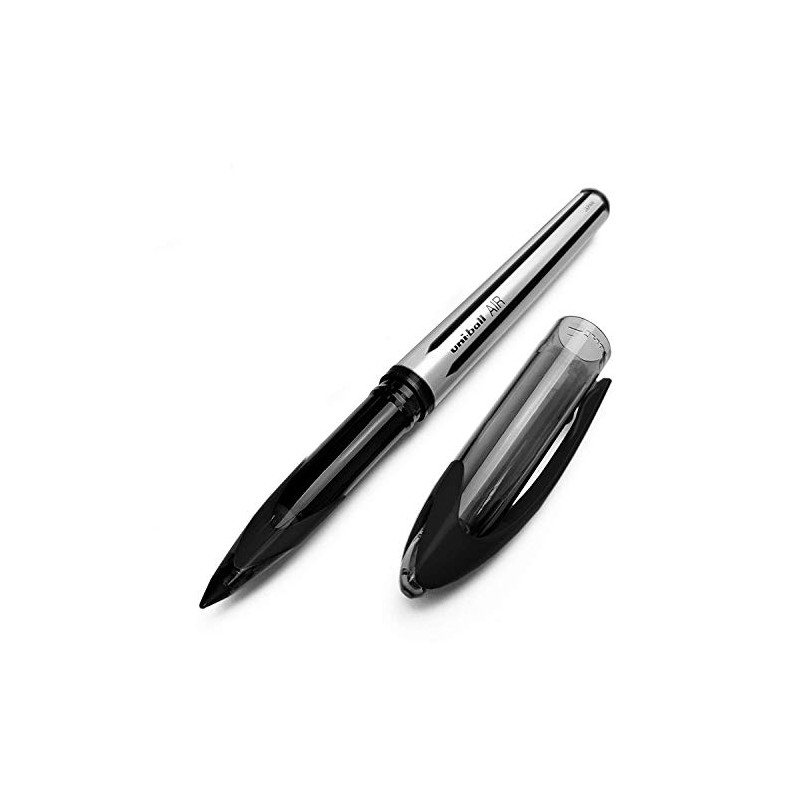 12 schwarze Uni-Ball-Air-Micro-Tintenroller UBA-188-L mit 0,7 mm feiner Spitze, Medium