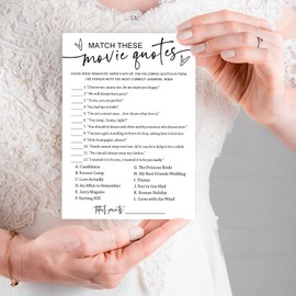 5" x 7" Minimalist Bridal Shower Advice Cards, Engagement Party Game Wedding Favors for Guests - 09