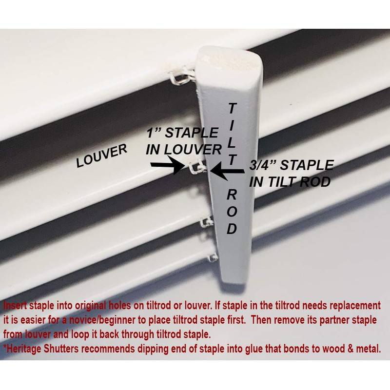 HS Plantation Shutter Hardware Replacement Shutter Tilt Rod Staples Louver