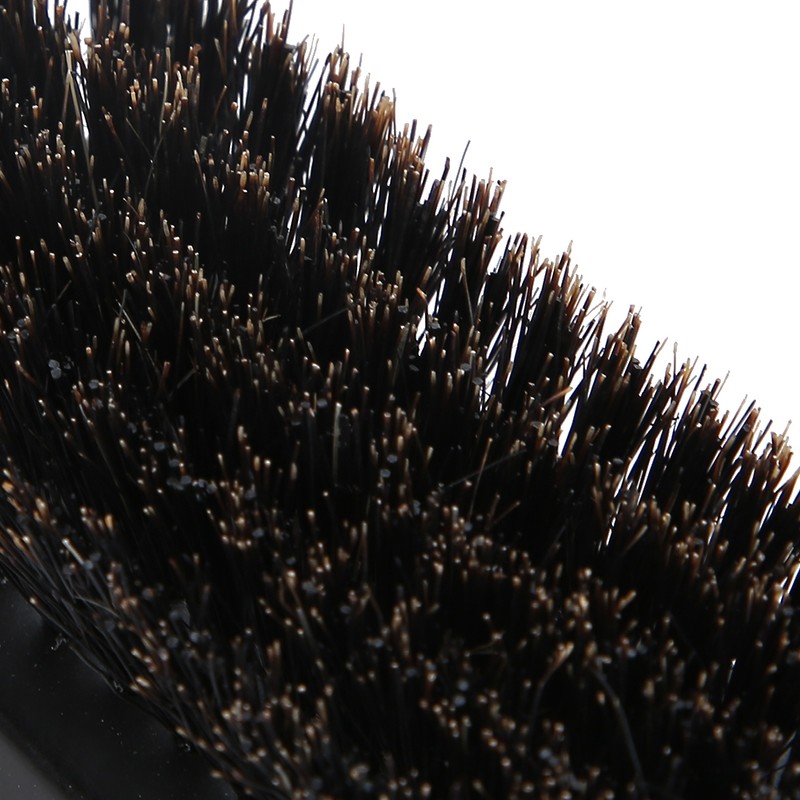Men Beard Brush Long Handle Hair Cleaning Curved Wooden Mustache