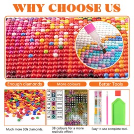 Tontut 10 Pack Diamond Painting Kits, Landscape Beach Diamond Art Painting for Adults Beginners, DIY Landscape Painting Diamond Art Full Round Diamond Crafts Wall Decor 12 x 16 inches