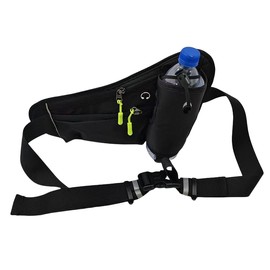 Running Water Bottle Hydration Belt with Water Bottle Holder Hiking Walking Waist Pack Reflective Adjustable Fanny Pack with Bottle Holder Compatible for Phone Waistband Outdoor Running Belt