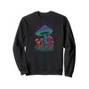 Psychedelic Glowing Mushroom Art | Blacklight Forest Fungi Sweatshirt