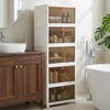 170 Qt Large Storage Bins with Lids, 5 Tier Stackable