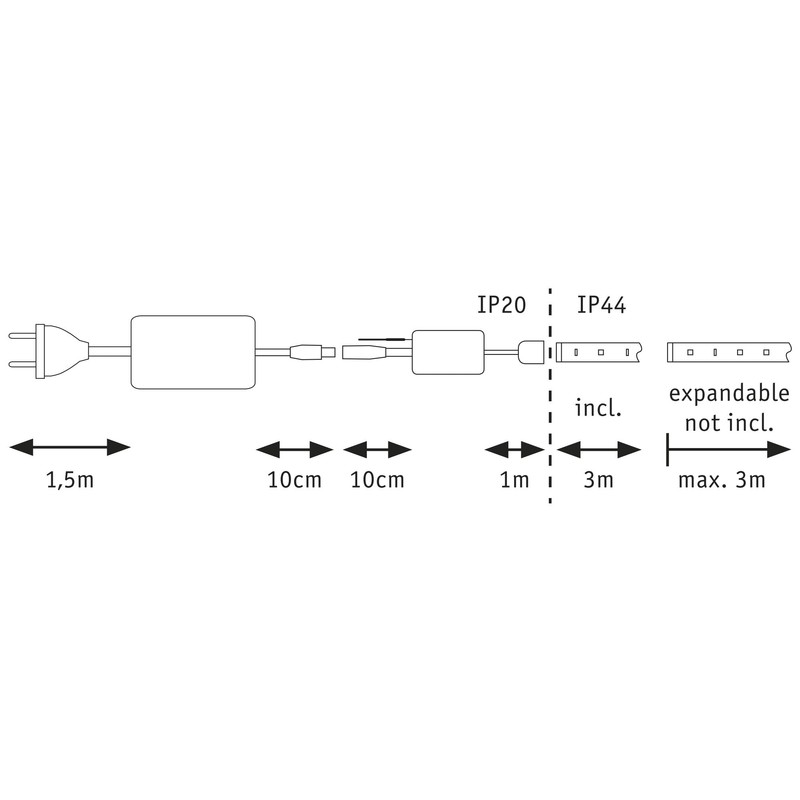 Paulmann 78872 LED Stripe MaxLED 500 Basic Set Smart Home