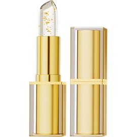 Labial que Cambia de Color, 0.12 oz, Transparente Sensible a la Temperatura pH con Escamas Doradas, Brillo Labial de Larga Duración, Bálsamo para el Cuidado Diario y el Maquillaje