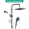 HEROBAI 10" Filtered Rain Shower Head with Handheld Spray Combo,