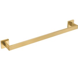 IJDD Towel Rack for Bathroom Wall Mounted Brushed Gold 23.6 Inch Single Towel Bar for Shower Bath SUS304 Stainless Steel Towel Holder for Wall Home Kicthen with Hardware Accessories Consealed Screw