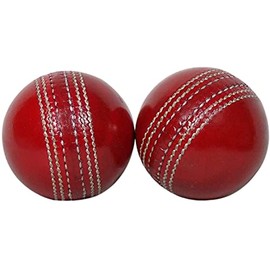 Cricket Leather Ball (set of 2) 50 Over Cricket Ball A Grade Handstitched for Test and one Day Matches (Red)
