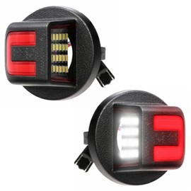 Yankok LED License Plate Lights for Ford F150 F250 F350 F450 F550 SuperDuty Ranger and Expedition Excursion Explore Bronco 6000K 24 SMD ULED Tag Lamp Assembly