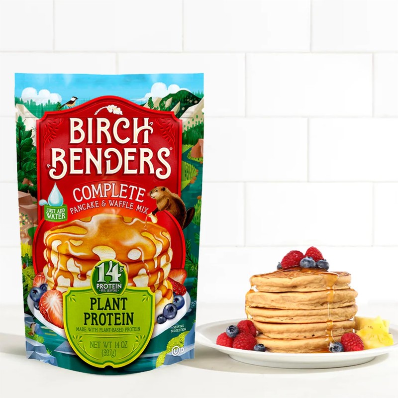 Birch Benders Plant Protein Pancake & Waffle Mix, Vegan, 14g