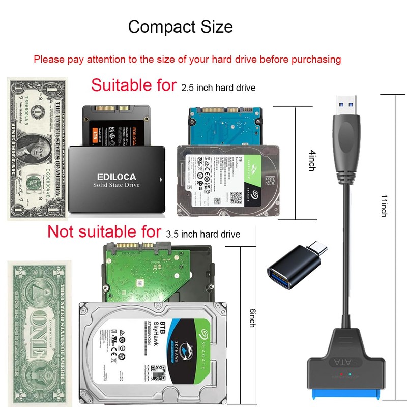 FRIGRAF 2IN1 sata to USB 3.0 Cable, Sata to USB