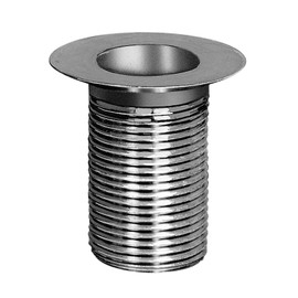 Fisher 10448 3/4" x 1 3/4" Brass Etched Waste Socket, Chrome