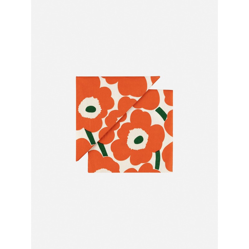 Marimekko 52_1_5273552621 F Lunch Napkins, Women's, Orange x Green