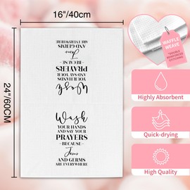 Yhtmbf 16" x 24" Home Bath Dish Hand Towel - Wash Your Hands and Say Your Prayers - Funny Bathroom Kitchen Home Decoration Towel - Housewarming Gifts Supplies- A05