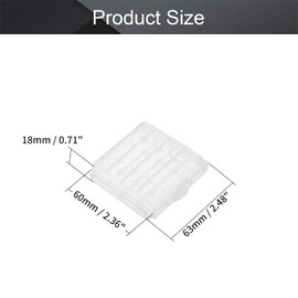 Fielect - PL-B5742 Caja de almacenamiento de batería 4 unidades 63 mm * 61 mm * 18 mm transparente Organizador de Batería para Batería AAA AA