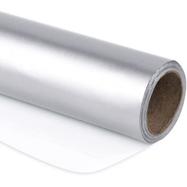 RUSPEPA Wedding Silver Wrapping Paper - Solid Color Metallic Matte Gift Wrap Paper Roll, Perfect for Wedding, Anniversaries, Birthday,Christmas,Baby Shower, Anniversaries, 17 Inches X 32.8 Feet