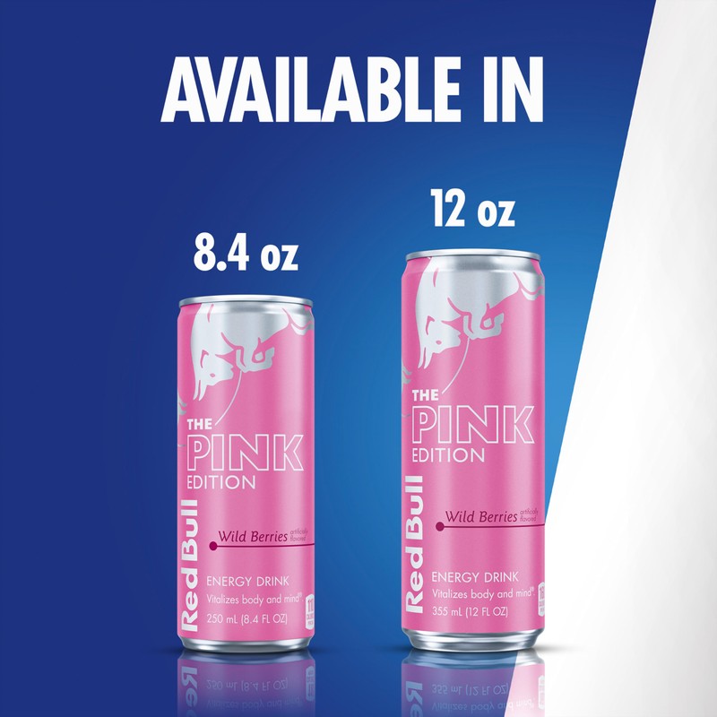Red Bull Wild Berries, Pink Edition, with 80mg Caffeine plus