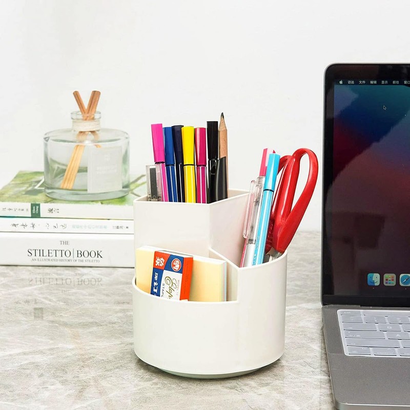 Pen Holder, 360 Degree Rotation, Pen Stand, Large Capacity, 3