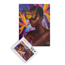 Puzzled By Art Signature Puzzle for Adults, Black Art Jigsaw Puzzles, 1000 Pieces, 500 Pieces, Vibrant Art Celebrating Culture & Diversity, Difficult Challenging, 24x18in (Orange Zest, 1000 Pieces)