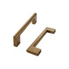 khtumeware 3 Inch Hole Center 6 Pack,Vintage Solid Antique Brass