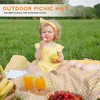 OPVXZAD Checked Picnic Mat Waterproof Beach Blanket with Handle Picnic