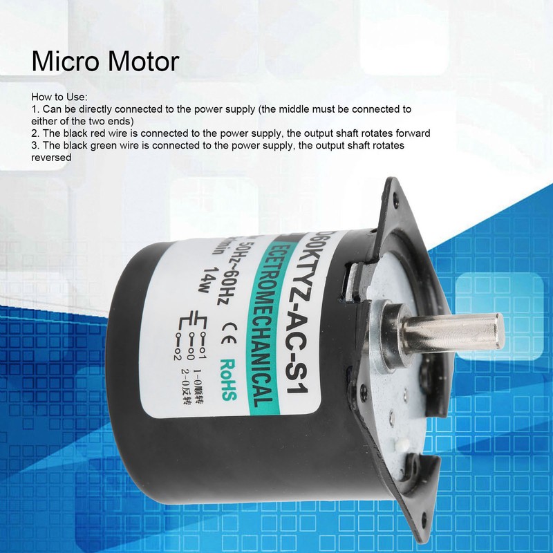 Mini Motor AC Synchronous Metal Gear Slow Speed Permanent Magnet