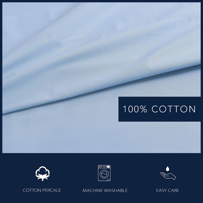 Nautica - Full Sheet Set, Cotton Percale Bedding Set, Crisp