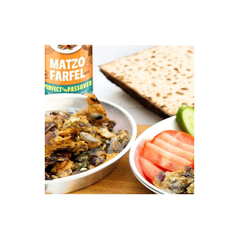 Manischewitz Matzo Farfel, 14oz (3 Pack) Resealable Canister, Sodium Free,