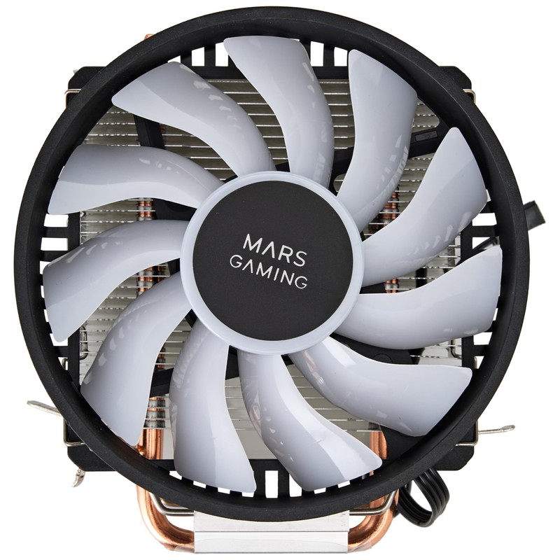 MARSGAMING MCPUARGB, RGB CPU Heatsink, 2X HCT Heatpipes, TDP 130W,