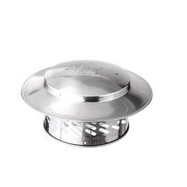 6" Round Chimney Cap, Tapered Top Chimney Cap with Screen, Easy Installation & All Weather Roof Vent Caps, Perfectly Insulated Stove Pipe Chimney Cap Vent Cover Outside